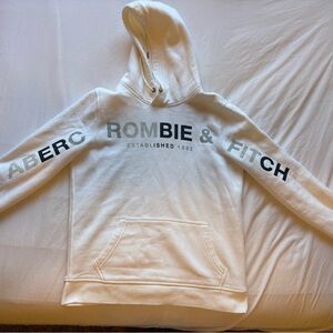 Abercrombie & Fitch Cream Fleece Hoodie